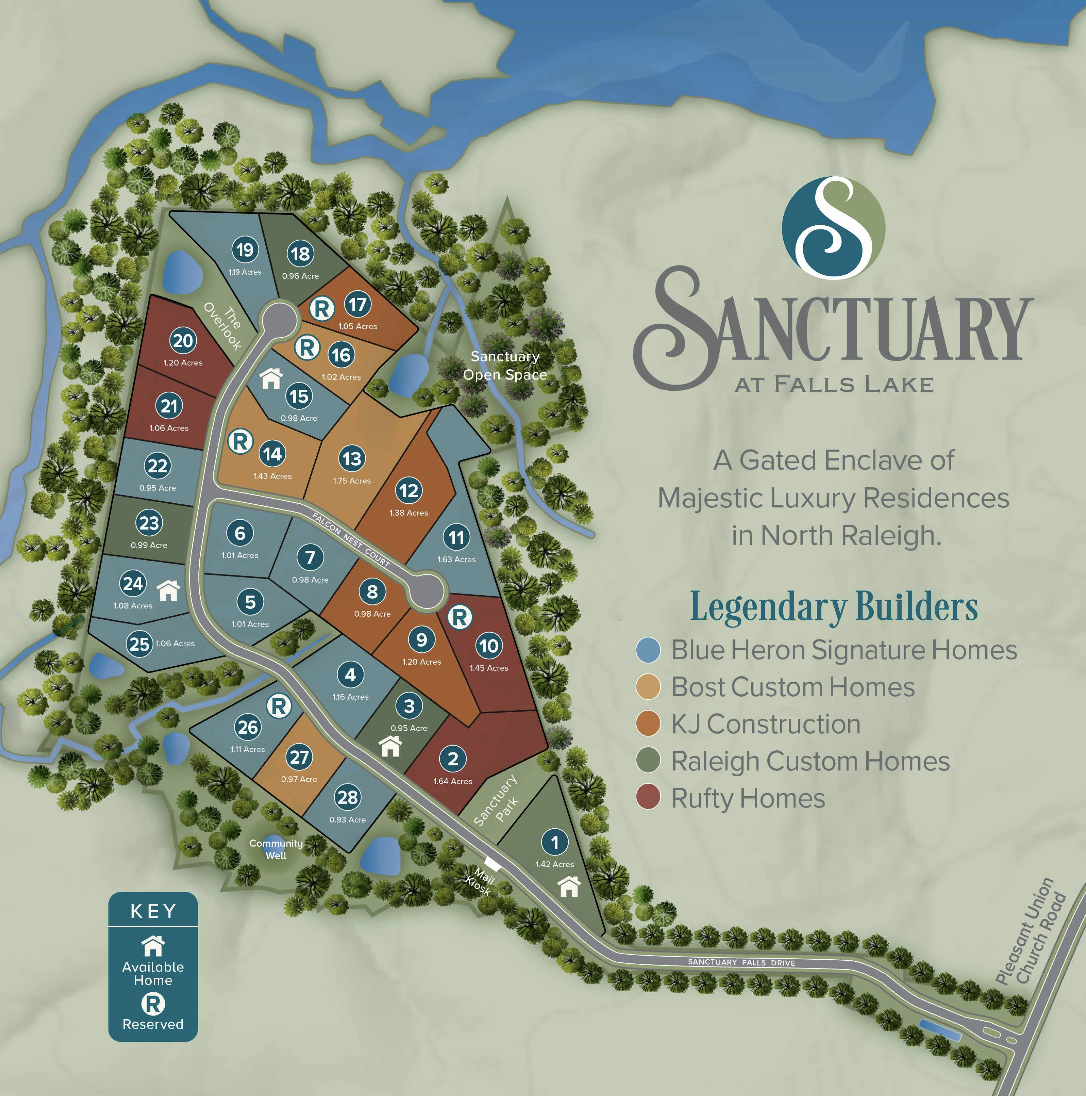 The Sanctuary at Falls Lake: Luxury New Construction Homes in Wake Forest/North Raleigh